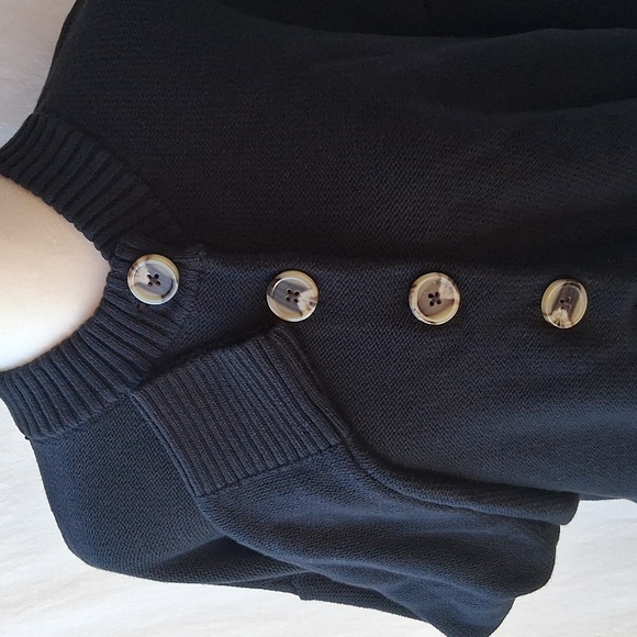 Quince 100% Organic Cotton Cropped Cardigan Black S - Picture 9 of 12